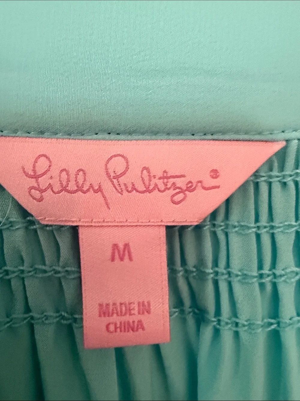 Lilly Pulitzer Turquoise Long-Sleeve Blouse medium - Picture 2 of 6